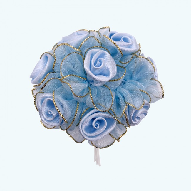 3" Diameter Satin Silk Flower 12X12 | Light Blue 3" Diameter Satin Silk Flower 12X12 | Light Blue